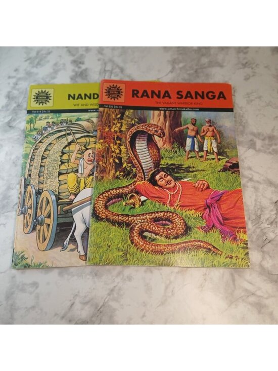 Other - Amar Chitra Katha Comic Lot Rana Sanga & Nandivishala Indian Mythology Books